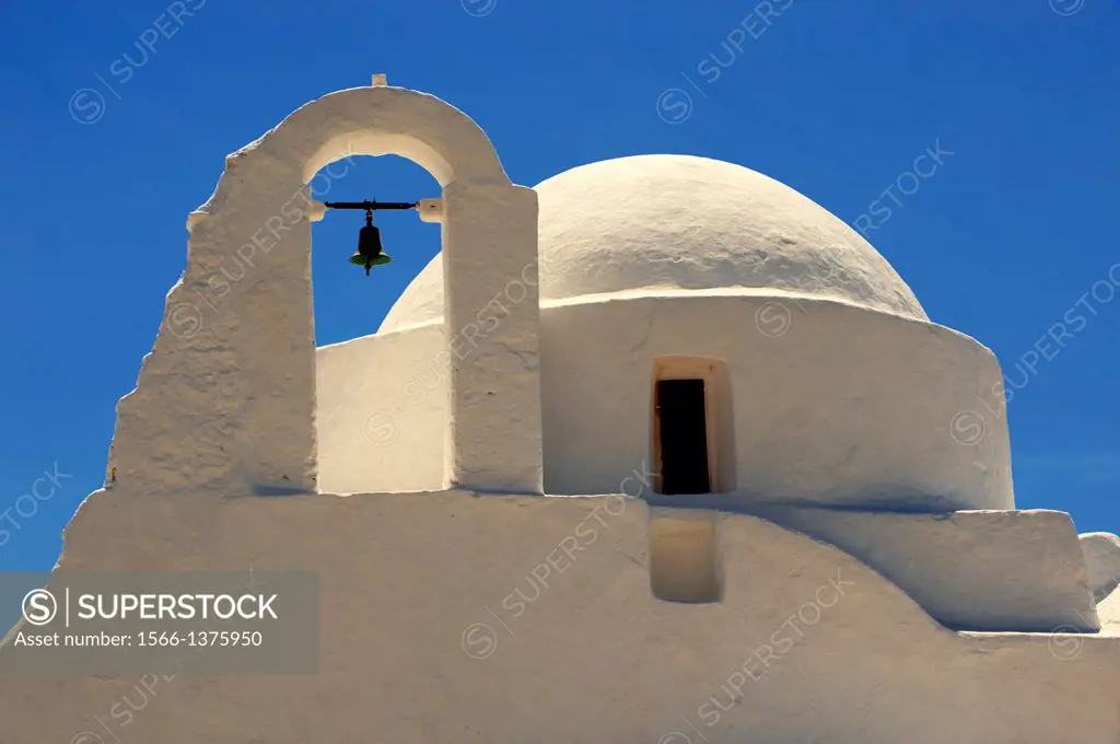 Paraportiani Greek Orthodox churches of Mykanos Chora, Cyclades Islands, Greece.