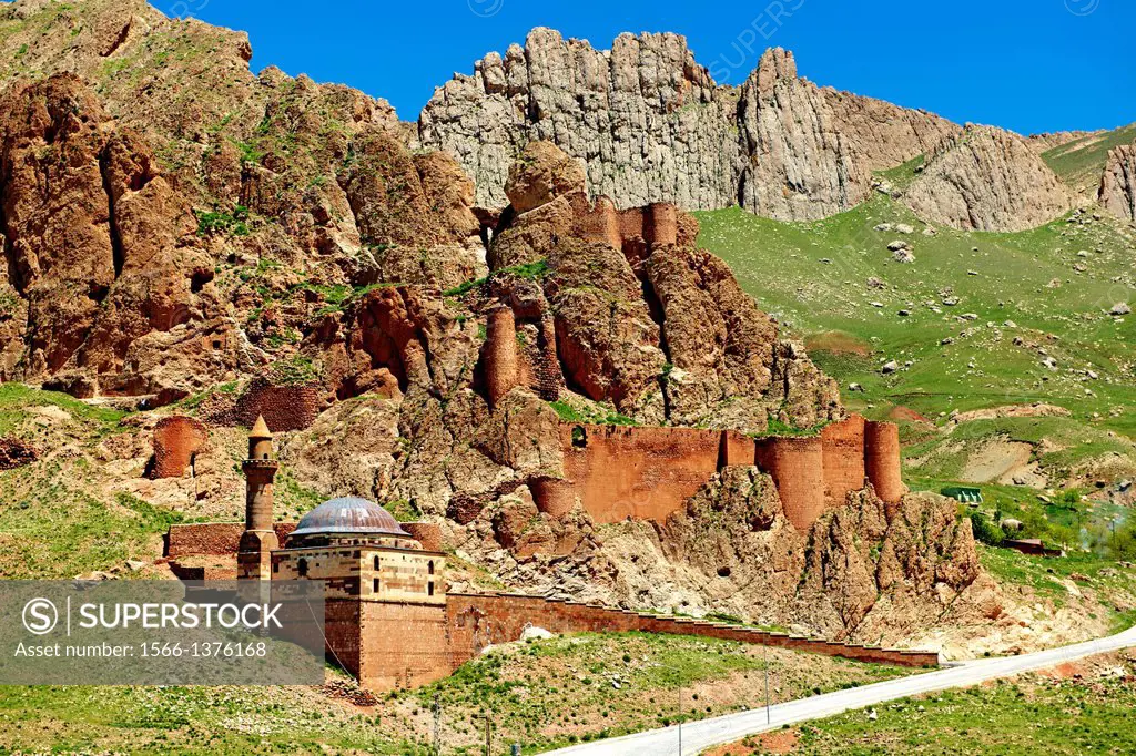 Ancient hill fort next to the the Ishak Pasha Palace Anatolia eastern Turkey..