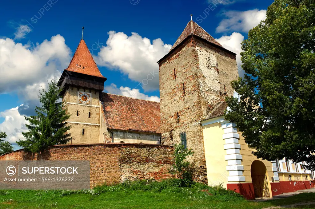 The Saxon Fortified Church of Brateiu, Transylvania.