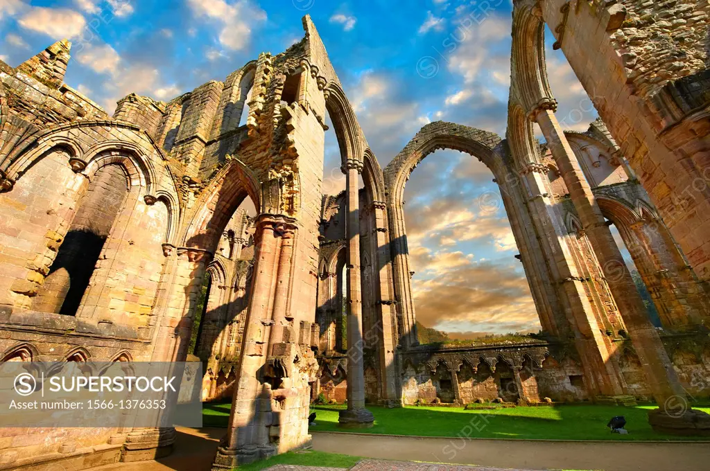Main Altar of Fountains Abbey , founded in 1132, is one of the largest and best preserved ruined Cistercian monasteries in England. The ruined monaste...