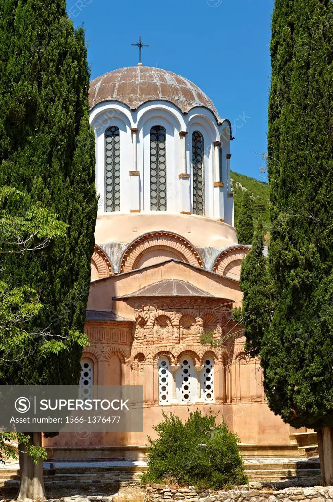 The Byzantine of Nea Moni built by Constantine IX and Empress Zoe after the miraculous appearance of an Icon of the Virgin Mary at the site and inaugu...