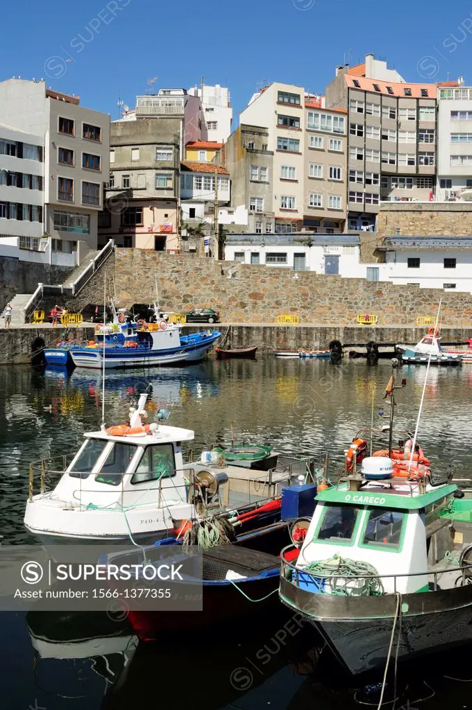 Malpica de Bergantiños, a fishing village in the coast of Galicia. Spain.