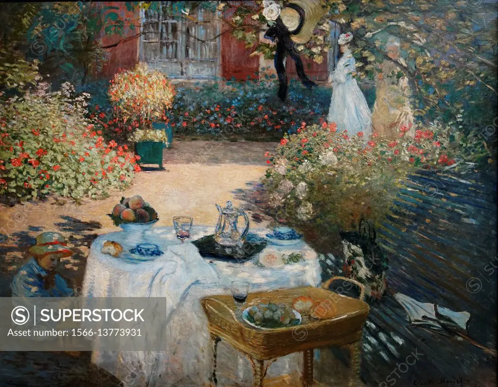 Le Dejeuner. 1873. Claude Monet. Orsay Museum. Paris. France. Europe.
