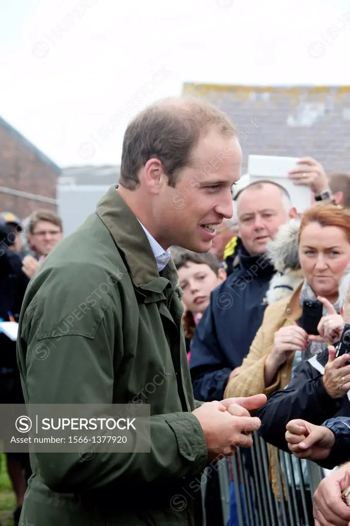 14 August 2013 Anglesey, Wales UK - Prince William meets the public at the Anglesey Agricultural Show in North Wales, UK
