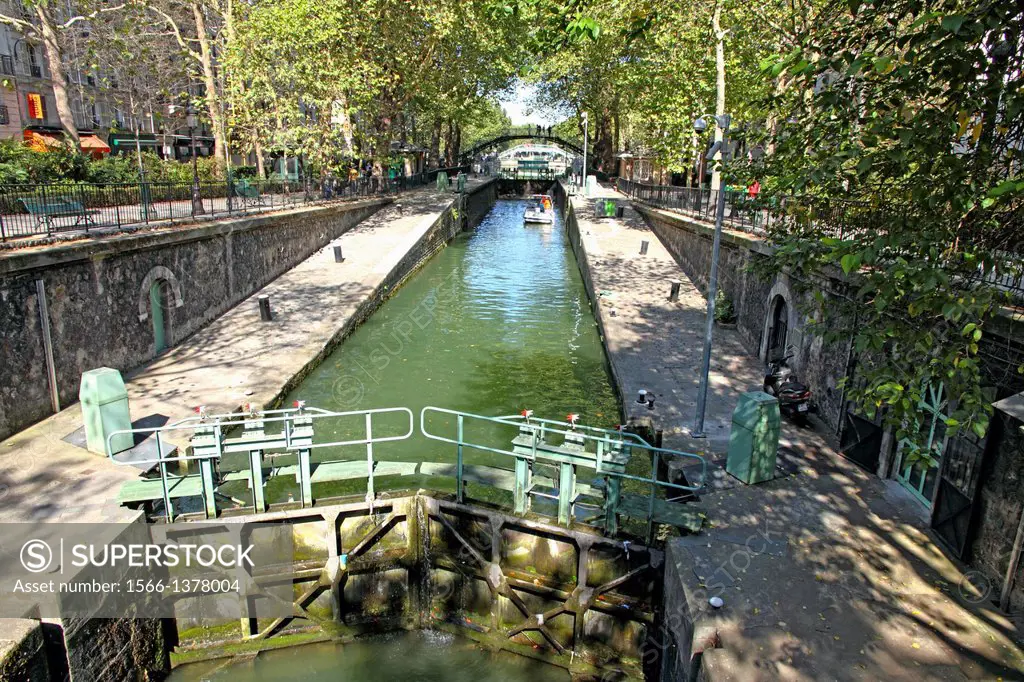 Canal Saint Martin Paris France.