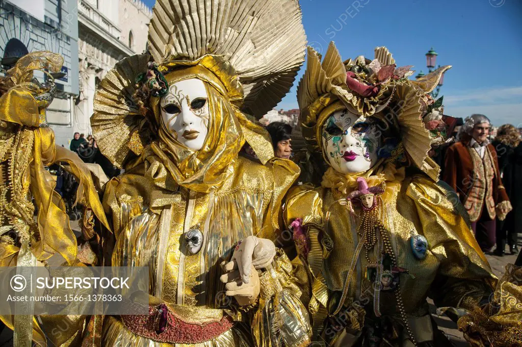 Costumes in San Marco Square during Venice Carnival