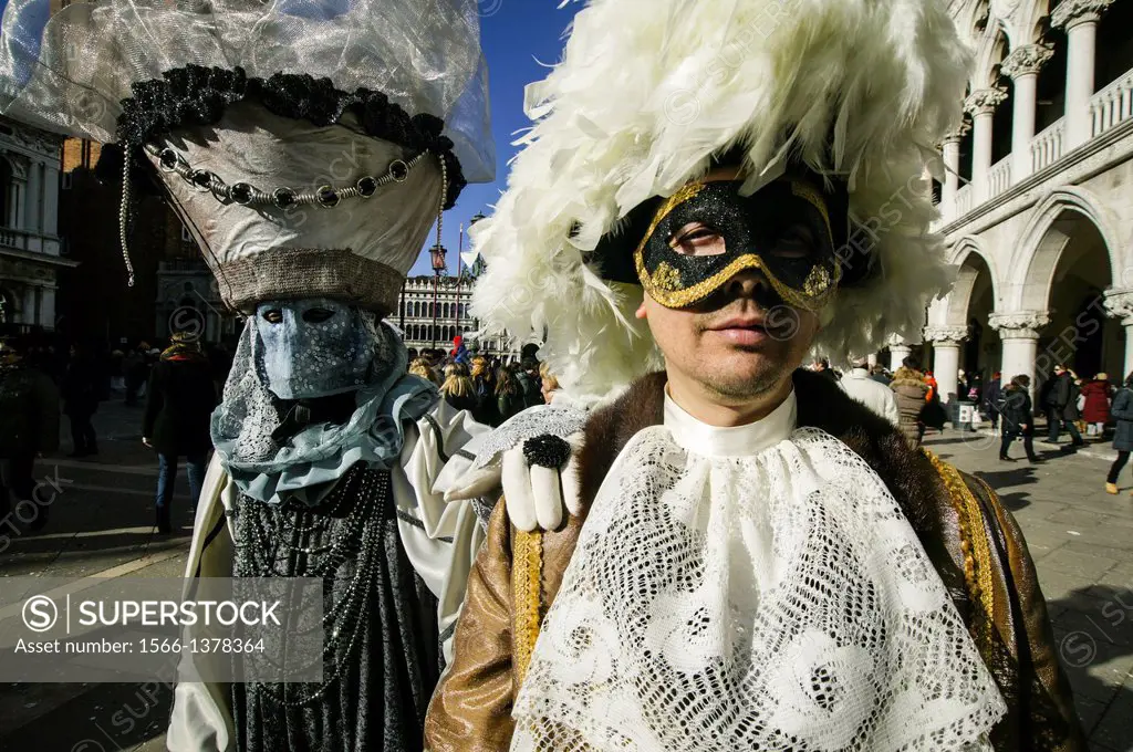 Costumes in San Marco Square during Venice Carnival
