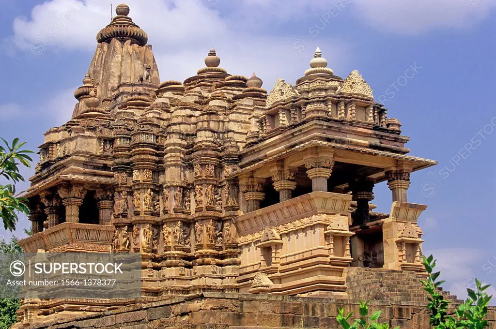 Temple, X-XI centuries, Khajuraho Group of Monuments, UNESCO World Heritage Site, Madhya Pradesh, India, Asia.