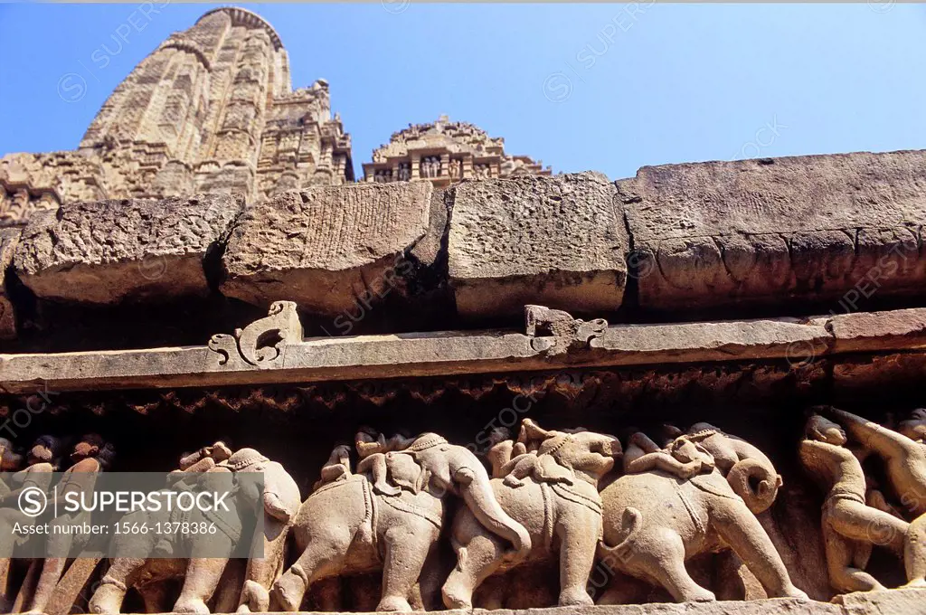Lakshmana temple, X-XI centuries, Khajuraho Group of Monuments, UNESCO World Heritage Site, Madhya Pradesh, India, Asia.
