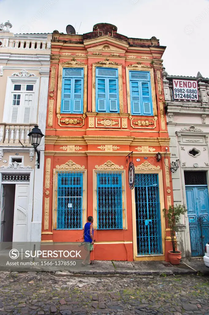 Rua do Carmo Street, Pelourinho, Salvador, Bahia, Brazil.