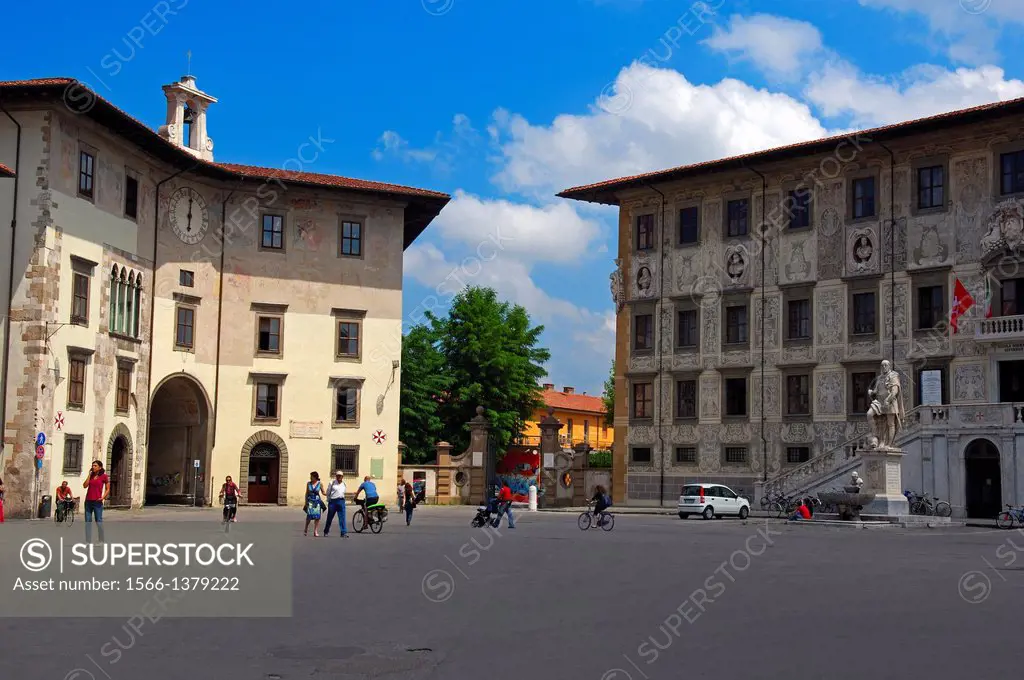 Pisa, Cavalieri Square, Piazza dei Cavalieri, UNESCO world heritage site, Tuscany, Italy.