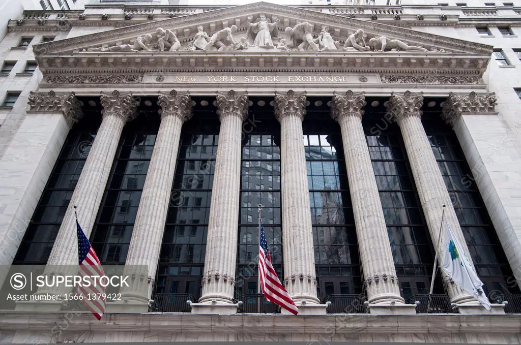 New York Stock Exchange Facade.