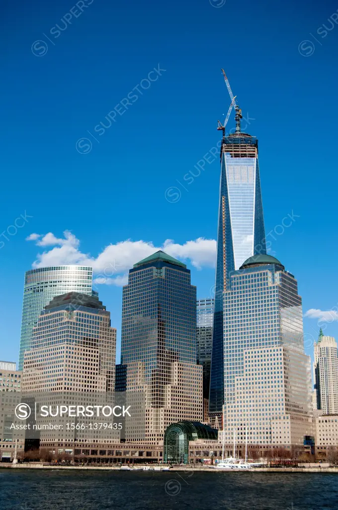World Trade Center and Lower Manhattan Buildings, New York City.