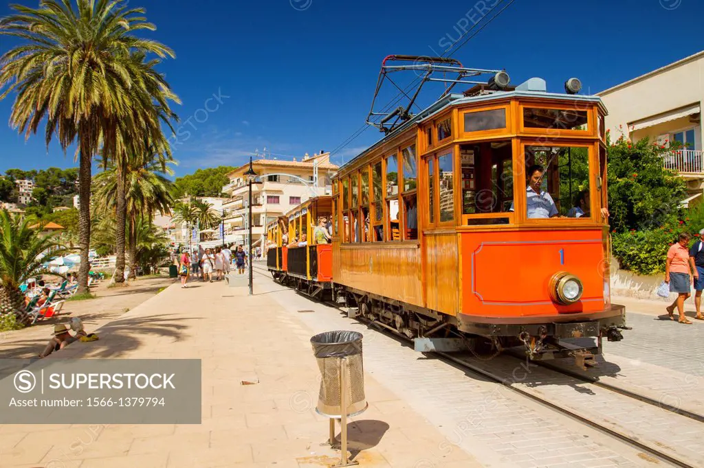 The historic train of Port de Sóller, Mallorca.