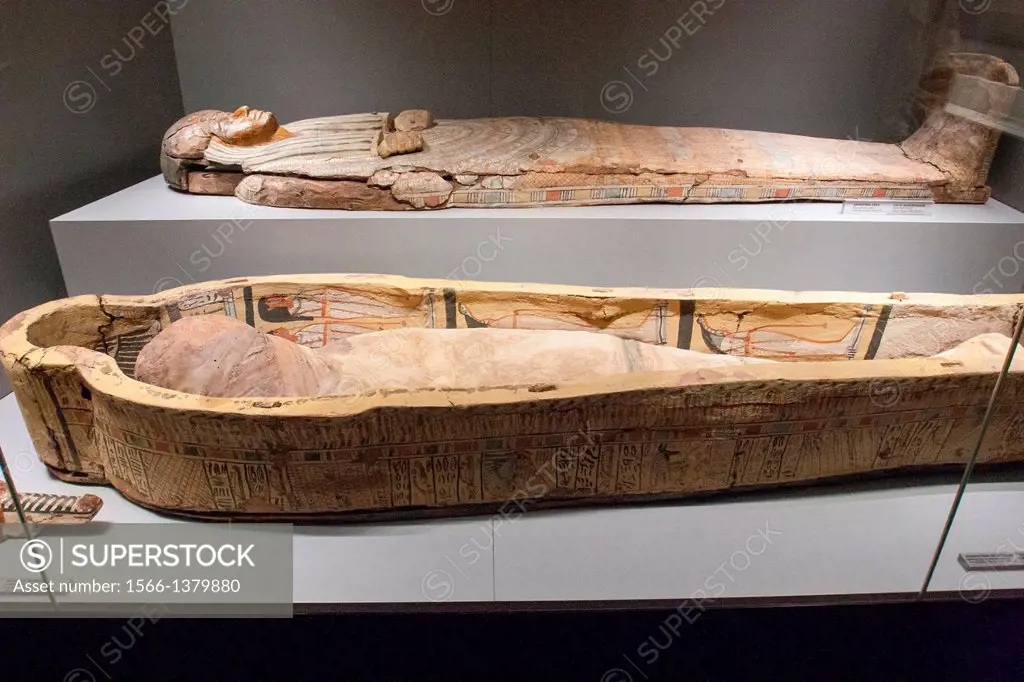 Egyptian mummy in Riga Bourse, Riga, Latvia.