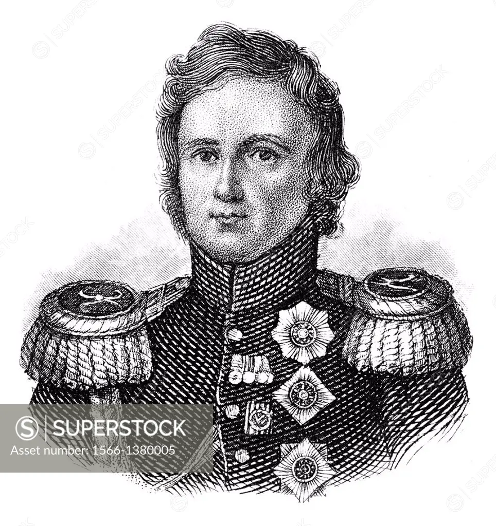 Ivan Fyodorovich Paskevich, 1782-1856, an imperial Russian military leader, field marshal in the Russian army.