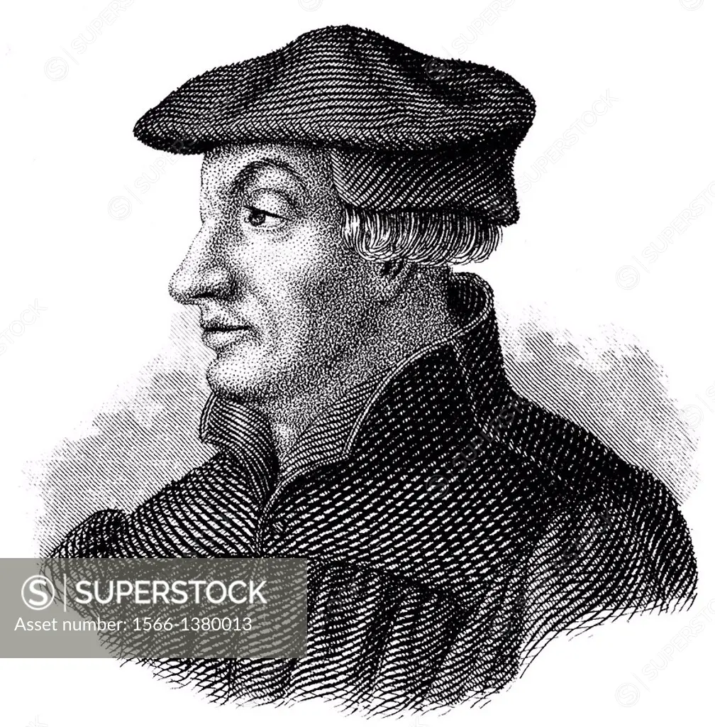 Ulrich Zwingli, 1484 - 1531, a Swiss theologian and reformer of Zurich.