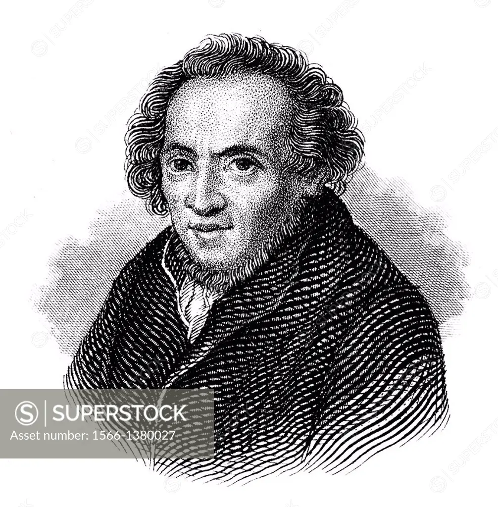 Moses Mendelssohn, 1729 - 1786, a German-Jewish philosopher of the Enlightenment,.