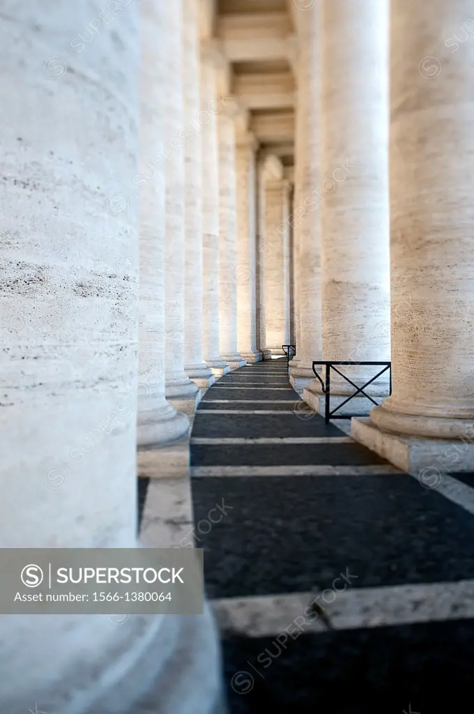 Saint Peter's Square. Colonnade. Vatican City. Rome. Italy.