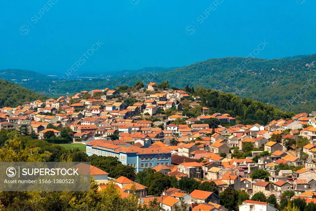 Blato town on Korcula island, Croatia.