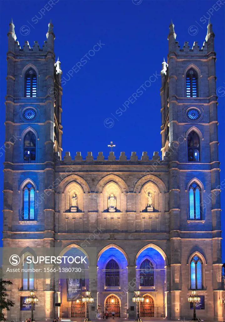 Canada, Quebec, Montreal, Place d´Armes, Notre-Dame church,.