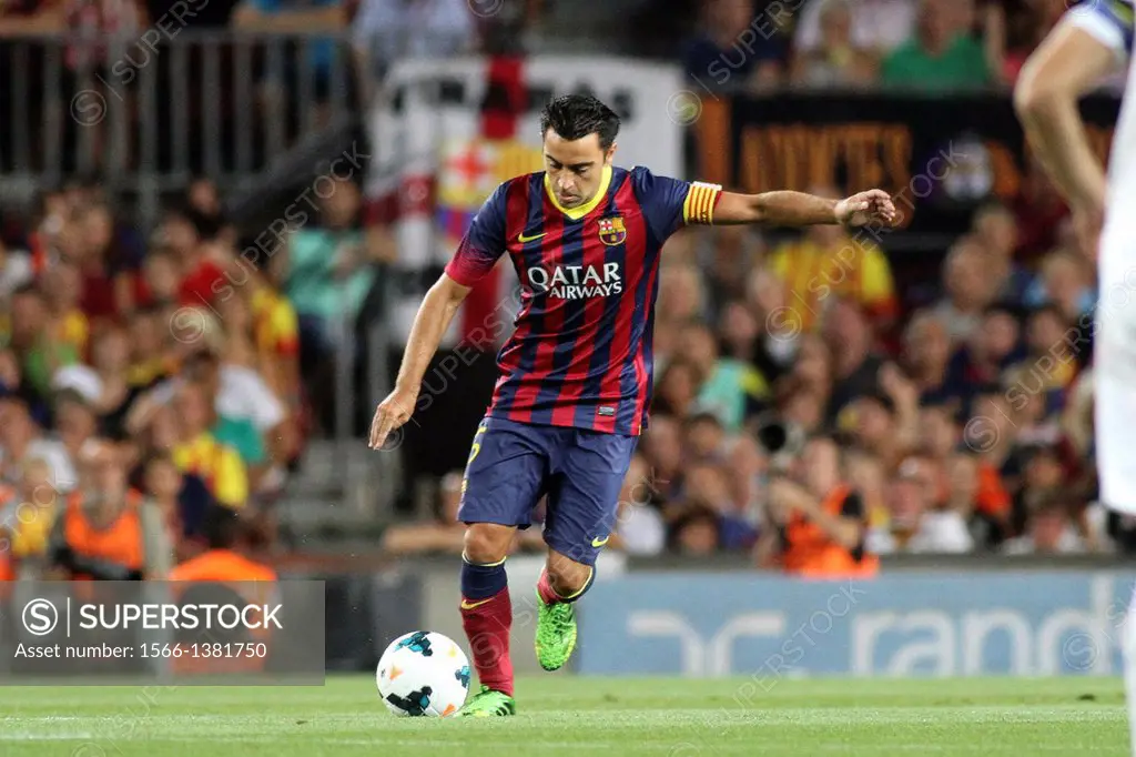 FC Barcelona. Xavi in action.