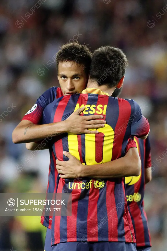 FC Barcelona. Messi and Neymar in action.