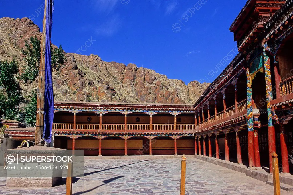 Buddhist monastery in the Indus valley, Ladakh, Jammu and Kashmir state, India