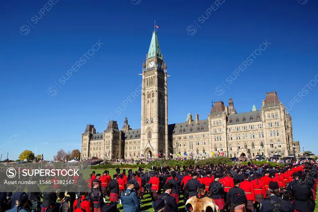 Canada , Ottawa City , Parliament Hill Center Block, Ceremony,.