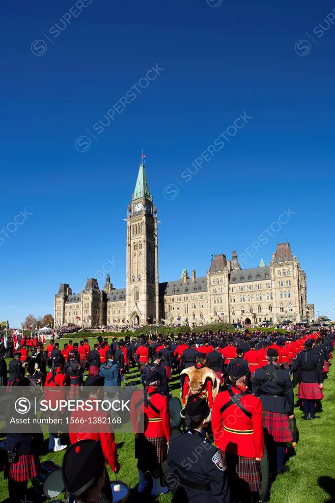 Canada , Ottawa City , Parliament Hill Center Block, Ceremony,.