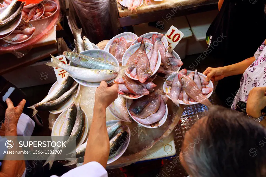 Fresh fish on offer, Hong Kong, China, East Asia.