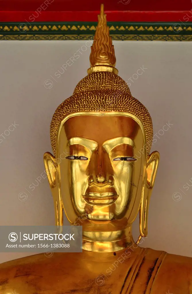 Golden Buddha at Wat pho temple which is one of the biggest temple in Bangkok. There are more than 1,000 Buddha images in these temple.