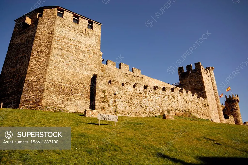 Templar castle of Ponferrada, Leon, Spain.