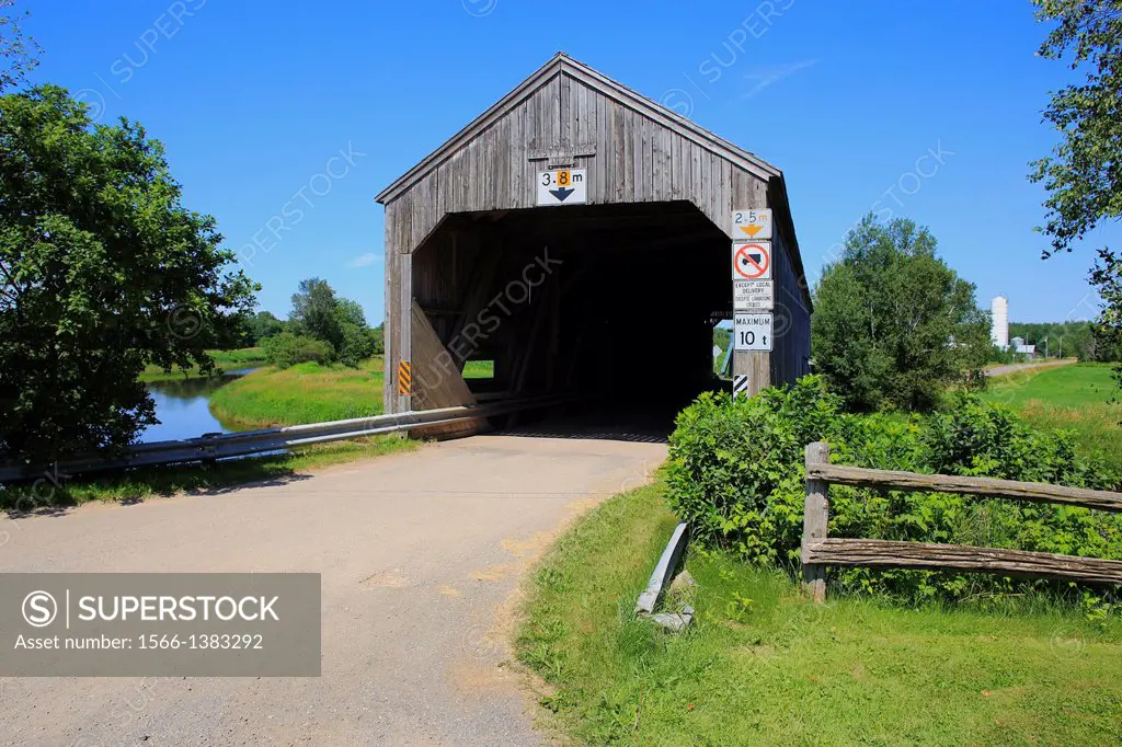 The Hasty Covered Bridge in Westmorland on the Petitcodiac River, New Brunswick, Canada