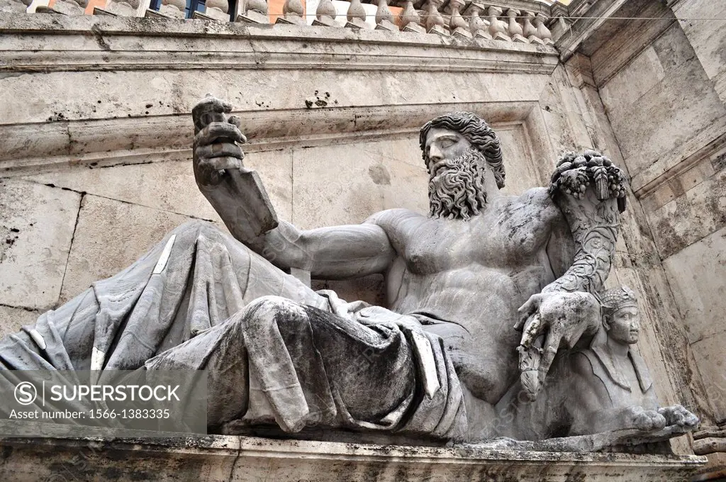 Roma, Italy, sculpture in Piazza del Campidoglio