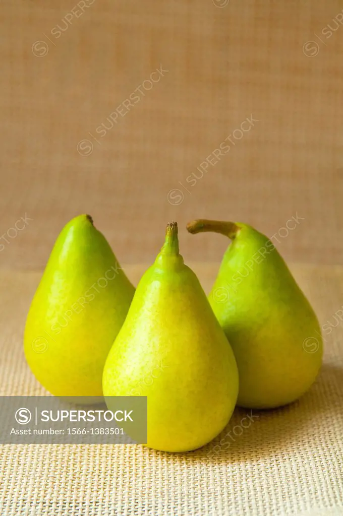 Three pears. Still life.
