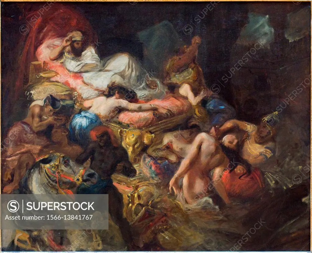 Eugene Delacroix. The Death of Sardanapalus. 1827. XIX th century. French school. Louvre Museum - Paris.