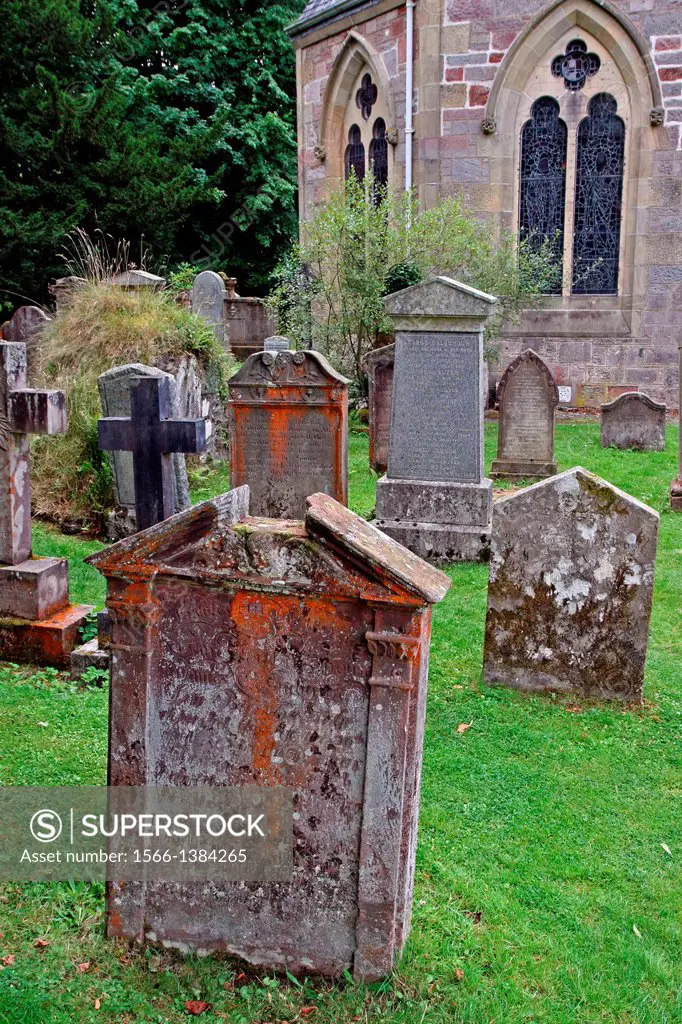 Cemetery, Luss Parish Church, Scotland, UK