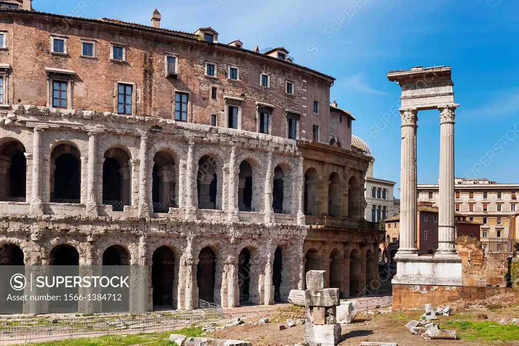The theatre of Marcellus, Teatro di Marcello, was officially opened in 13 BC, with elaborate games. It offered more than 15, 000 spectators. Next to i...