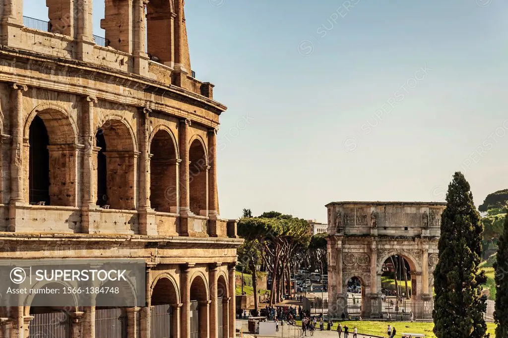 The Colosseum is the largest amphitheater built in ancient Rome. It was built from 72 to 80 AD. It is today the symbol of the city of Rome. The Arch o...