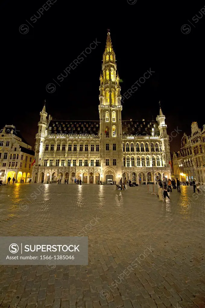 Hotel de Ville (City Hall) on Grand Place in Brussels.