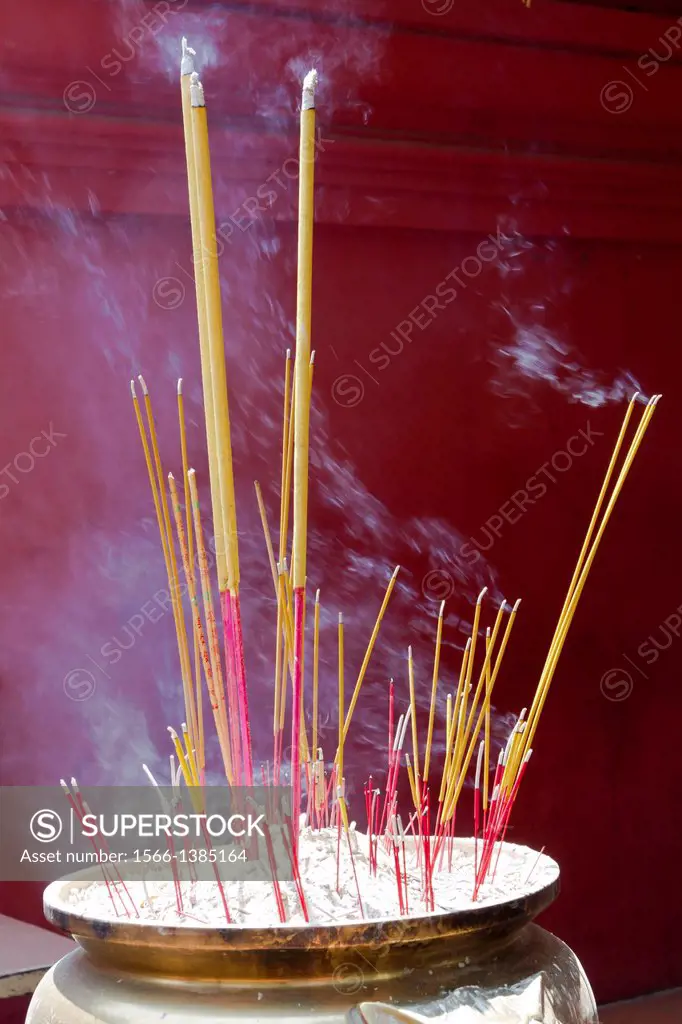 Incense Sticks in the Wat Phnom in Phnom Penh, Cambodia.