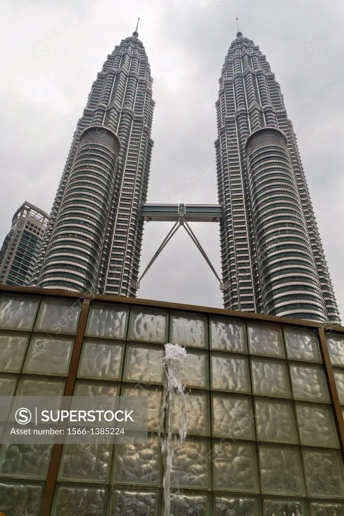 The Petronas Towers in Kuala Lumpur, Malaysia.