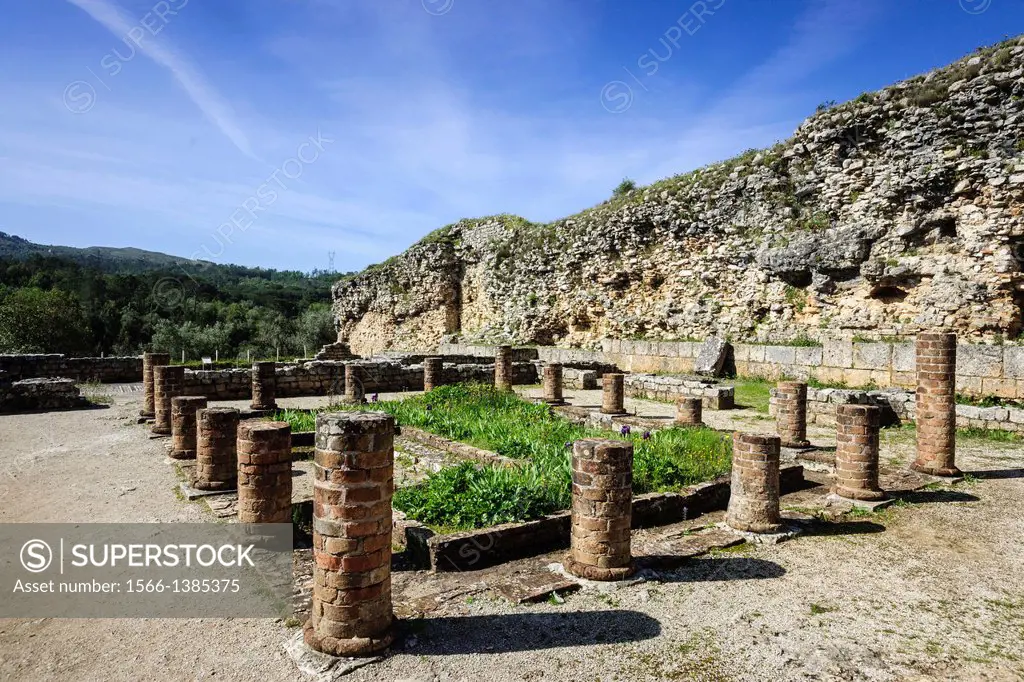 House of the Skeletons, Conimbriga city, Conventus Scallabitanus, Roman province of Lusitania, near Condeixa-a-Nova, district of Coimbra, Portugal, Eu...