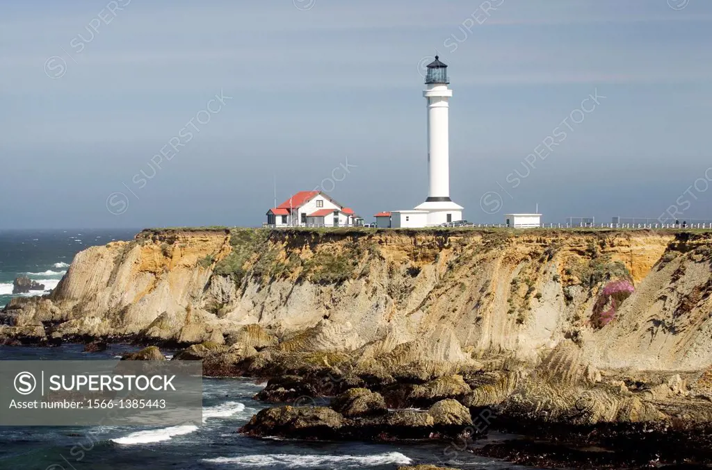 Point Arena Lighthouse on the Mendocino Coast California.