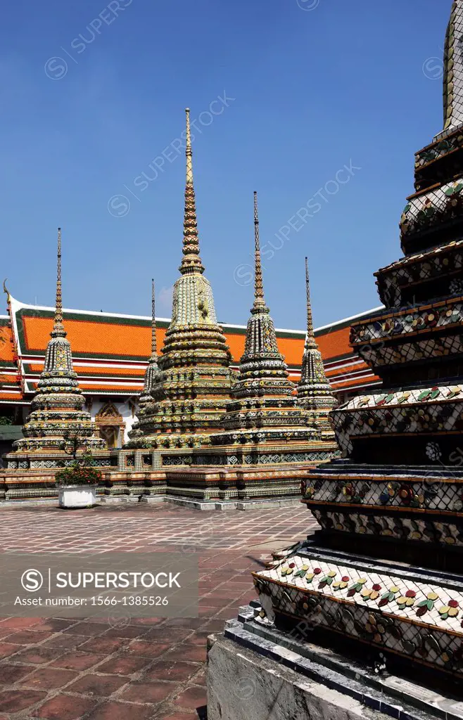 Stupas at Wat pho in Bangkok