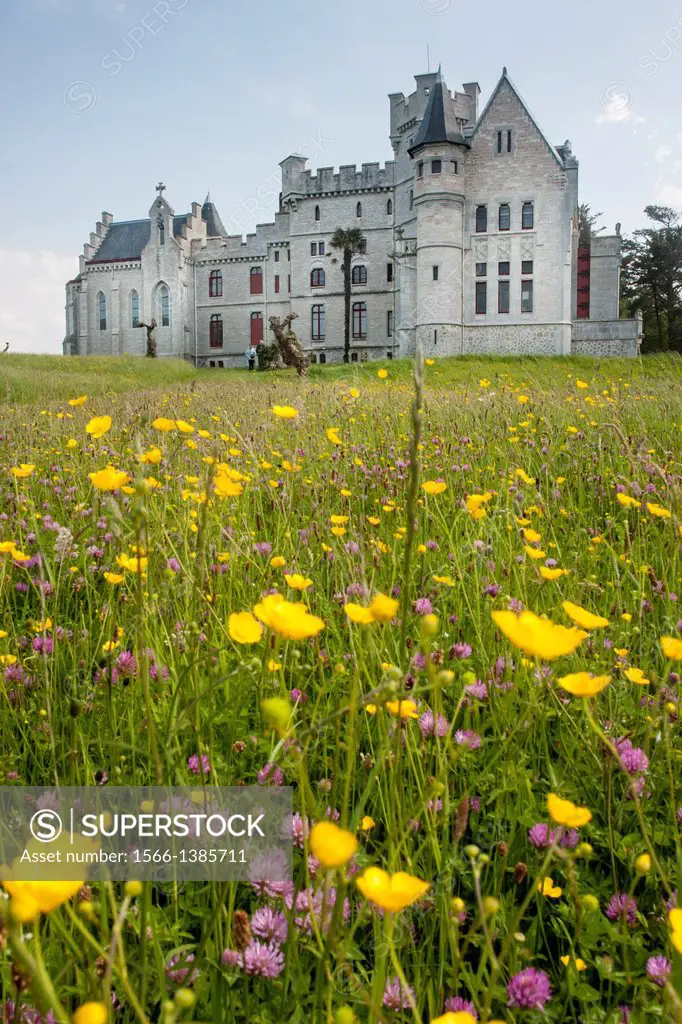 Spring at the Abbadie Castle, Hendaye, Basque Country.