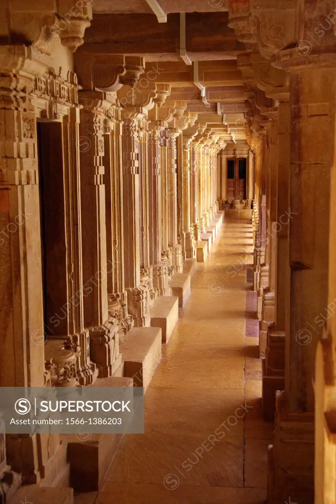 Jain Temple of Jaisalmer located Inside the Fort, Jaisalmer, Rajasthan, India. Laxminath temple, Thar Desert.