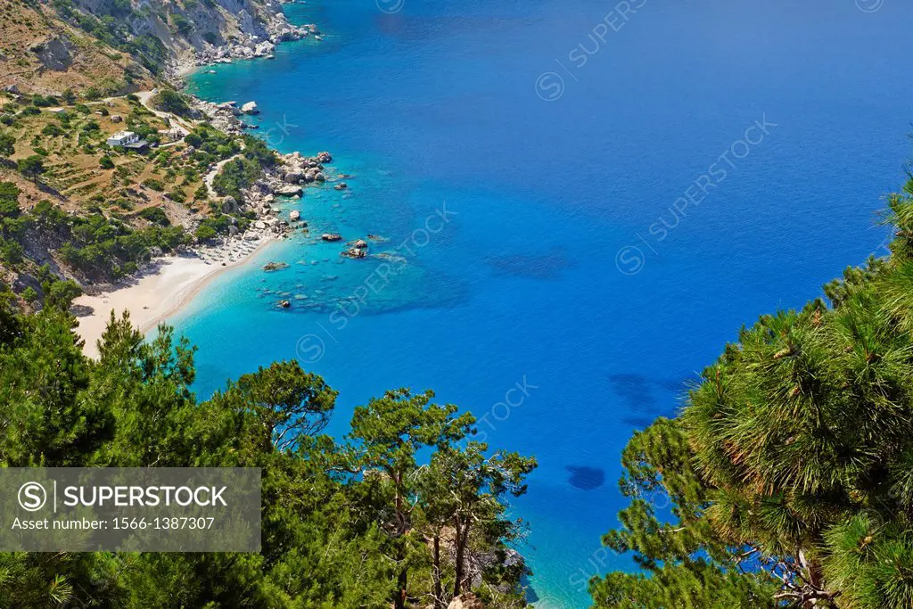 Greece, Dodecanese, Karpathos island, Apella beach.