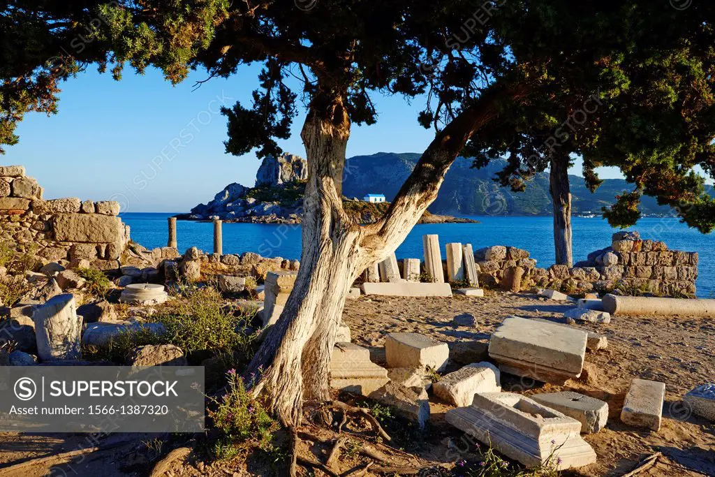 Greece, Dodecanese, Kos island, Kefalos bay, Agios Stefanos church ruins.